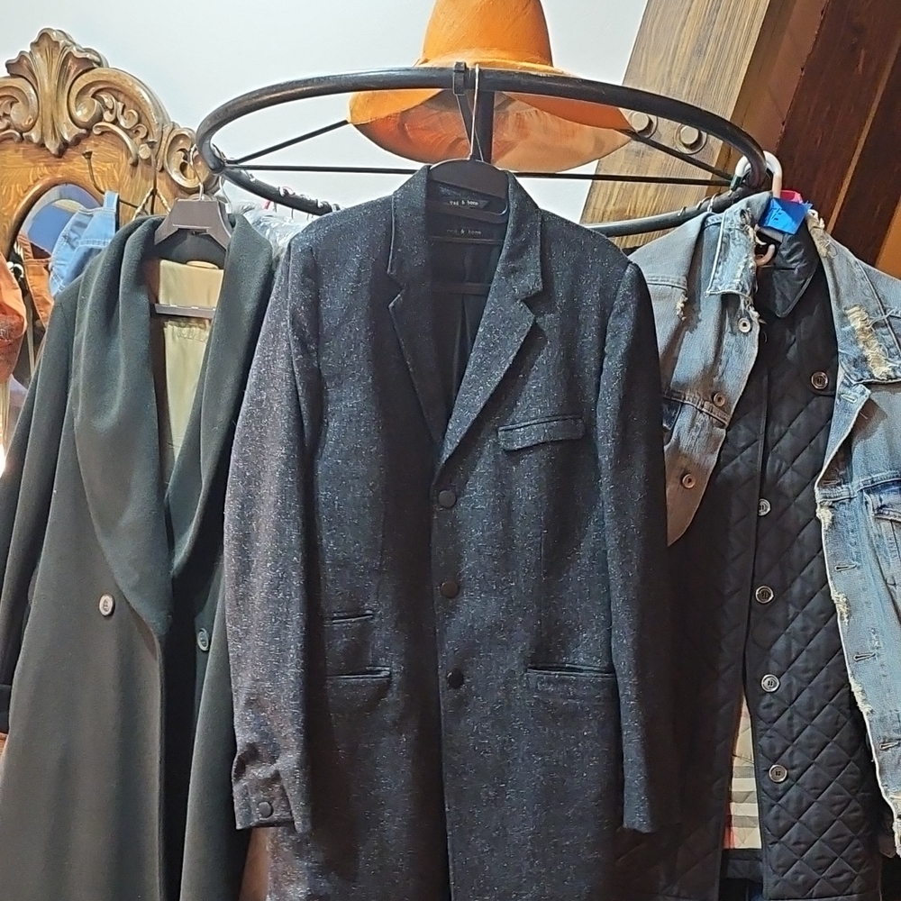 Rag & Bone Charcoal Wool Coat